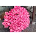 Букет Розовое облако из 75 розовых роз