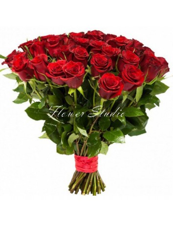 Букет I love you из красных голландских роз