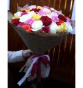 Букет Красивый комплимент из 51 разноцветной розы