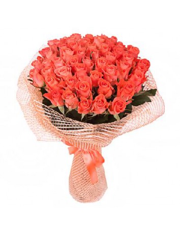 Букет Восточная красавица из 51 оранжевой розы