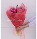 Букет Прелесть из 19 розовых тюльпанов