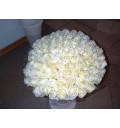 Букет Белая вуаль из 101 белой розы